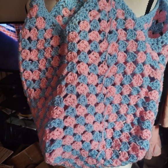 Cotton Candy Handmade Crochet tote - Picture 4 of 4